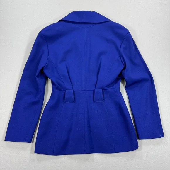 Thierry Mugler Jacket Women's Sz‎ 44 Royal Blue Blazer Wool Made in Italy - Picture 2 of 14